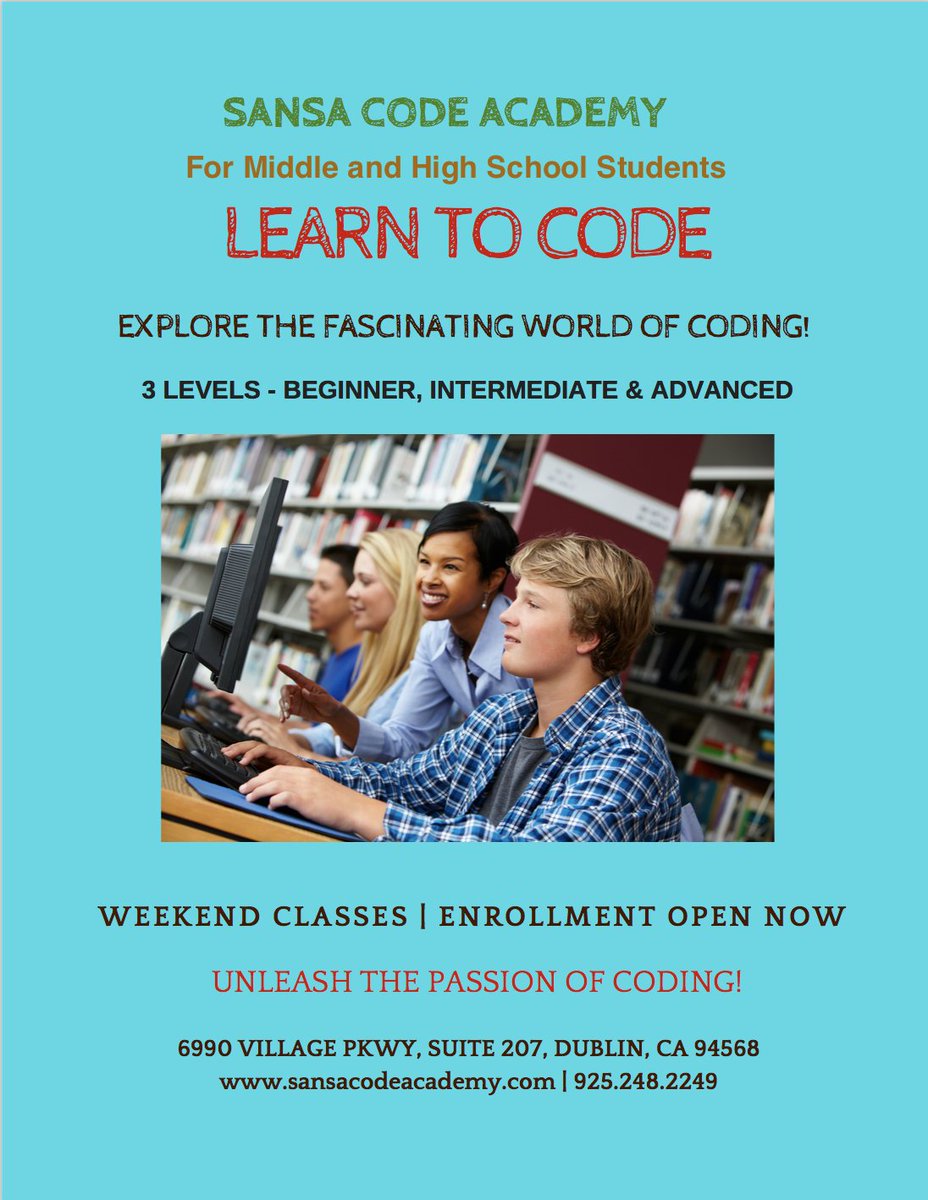 SansaTechnology's tweet photo. Learn to Code in Java with @sansatechnology. 10% Discount for Valley High School Students #valleyhighschool Visit at https://t.co/Efi3N7zbym https://t.co/TI6dhXsadR
