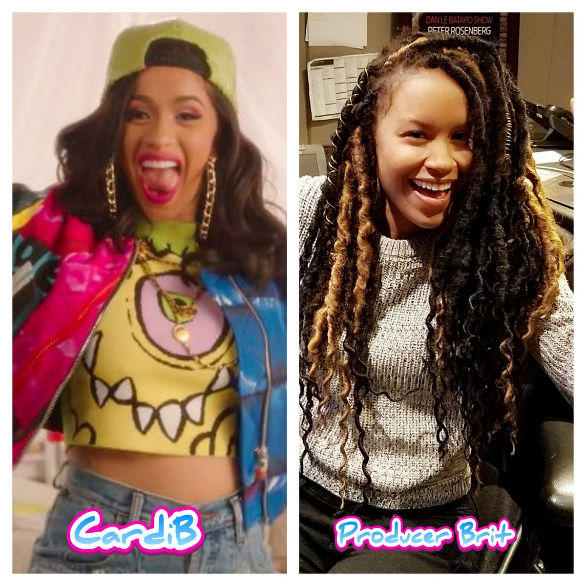 AnitaMarks's tweet image. RT if you think my producer @PressPosts is @iamcardib 's doppelganger!!! @MichelleDBeadle @MeashelMonique @ESPNNY98_7FM