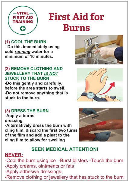 chemical burn first aid