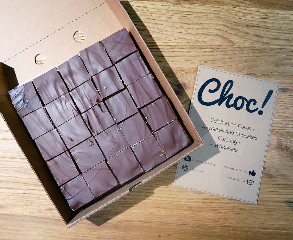 tryCHOC's tweet image. Delicious millionaire's shortbread- one of the many options on our traybake giftbox menu #cakedelivery #bournemouth #dorset #dorsetfood