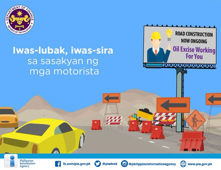 PIADesk's tweet photo. Sa pagpapatupad ng bagong Oil Excise, magkakaroon ng dagdag na pondo para sa pagpapabuti ng kondisyon ng mga kalsada.
Aayusin ang mga lubak at iba pang sira upang maging car-friendly ang mga daan.
#TaxReformNow
#Support99
#TRAIN https://t.co/XrBjxr3Yd0