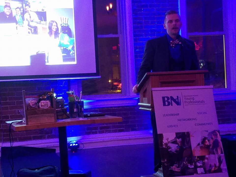 Big shoutout to @TravisAHuber our 2018 President for an outstanding ice mixer last night! Thank you for all you do! #BNYP