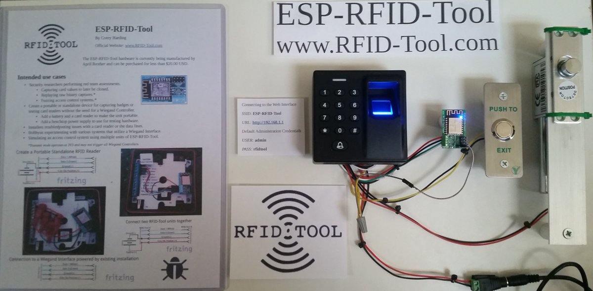 exploit_agency's tweet image. Working on my #RFIDTool demo display featuring #capturing #credentials from a #biometric #fingerprint/#pinpad/#RFID #reader

rfid-tool.com

The sub $20 #redteam #wiegand #pentesttool #infosec

Will also be demo a small new software feature for software version 1.0.4