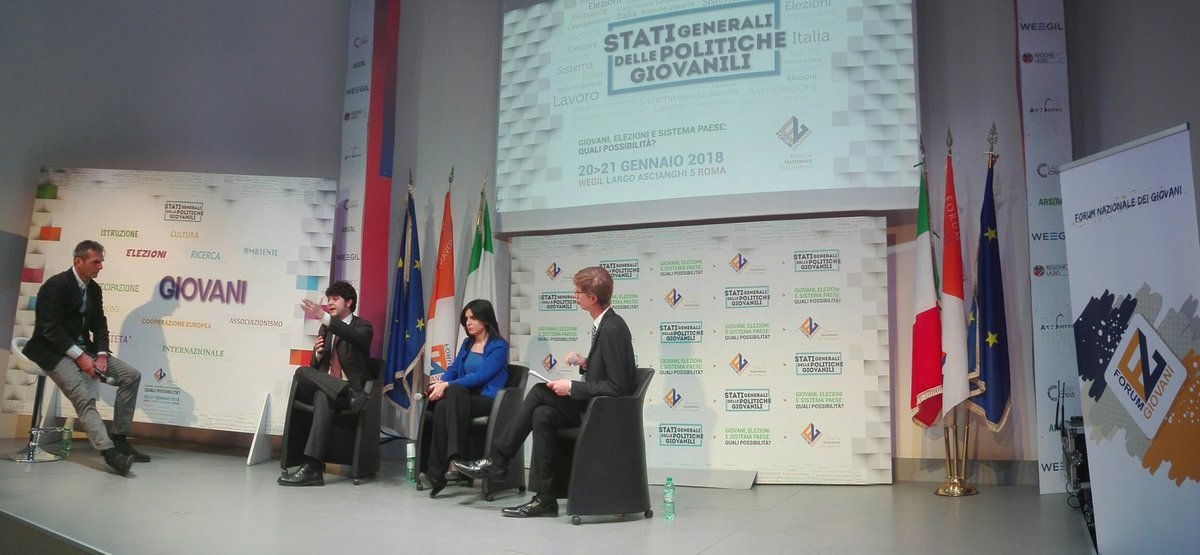 Live. <a href="/giulioraimondo/">Giulio Raimondo</a>, Consigliere @ForumNGiovani e Presidente <a href="/GiosefItaly/">Giosef Italy</a> ha fornito ottimi spunti al dibattito su #Giovani ed #Europa con <a href="/brandobenifei/">Brando Benifei</a> del <a href="/Europarl_IT/">Parlamento europeo</a> e la Portavoce  <a href="/MariaC_Pisani/">Maria Cristina Pisani</a>. <a href="/ApiceUe/">APICE</a>  #PoliticheGiovanili #YouthPolicy #Erasmus #Mobility #Europe