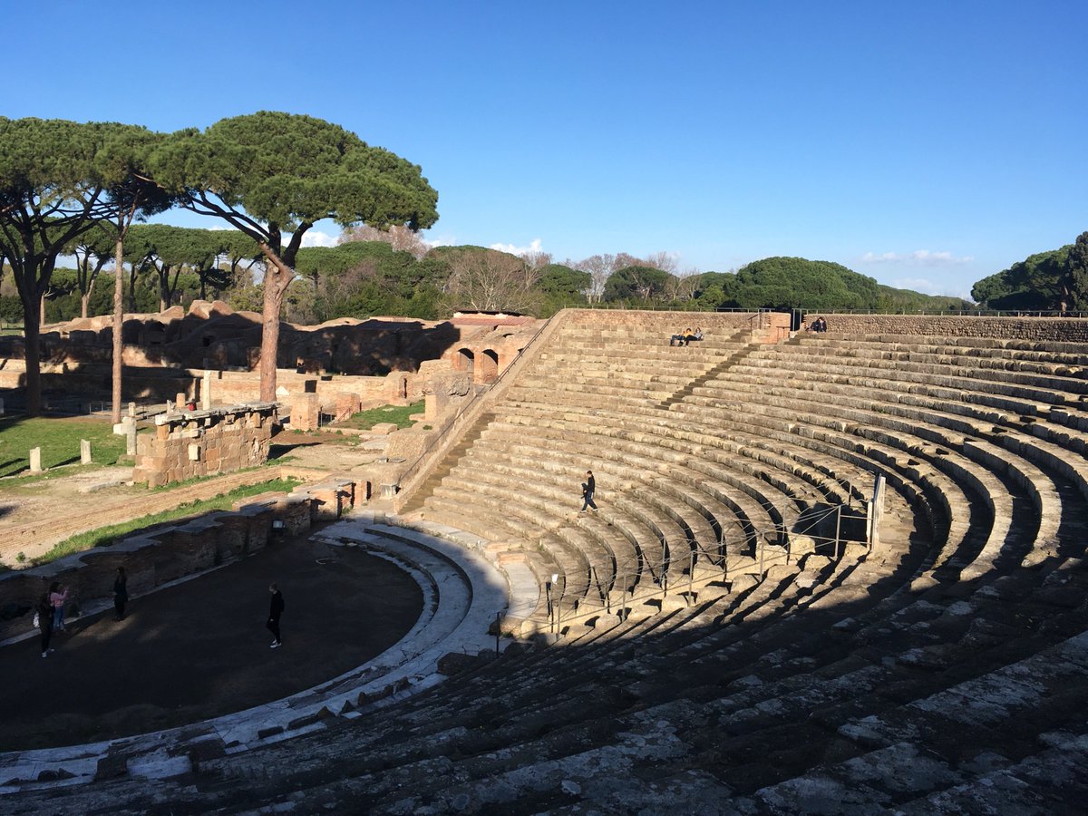 PShavington's tweet photo. Classics on tour sunny and warm, Roman theatre https://t.co/rhMpmu3Py3