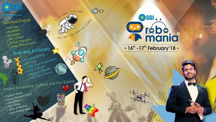 Ashish_Bhateja's tweet photo. #GGI #Robomania 16th and 17th #February 2018
Who among you wants to participate in #ROBOMANIA 18. The mega event at #GGI is an opportunity for you to showcase your ideas and interests.
Your participation would only "inspire you to do better in future". Be a part of #ROBOMANIA https://t.co/rJgikZPK78