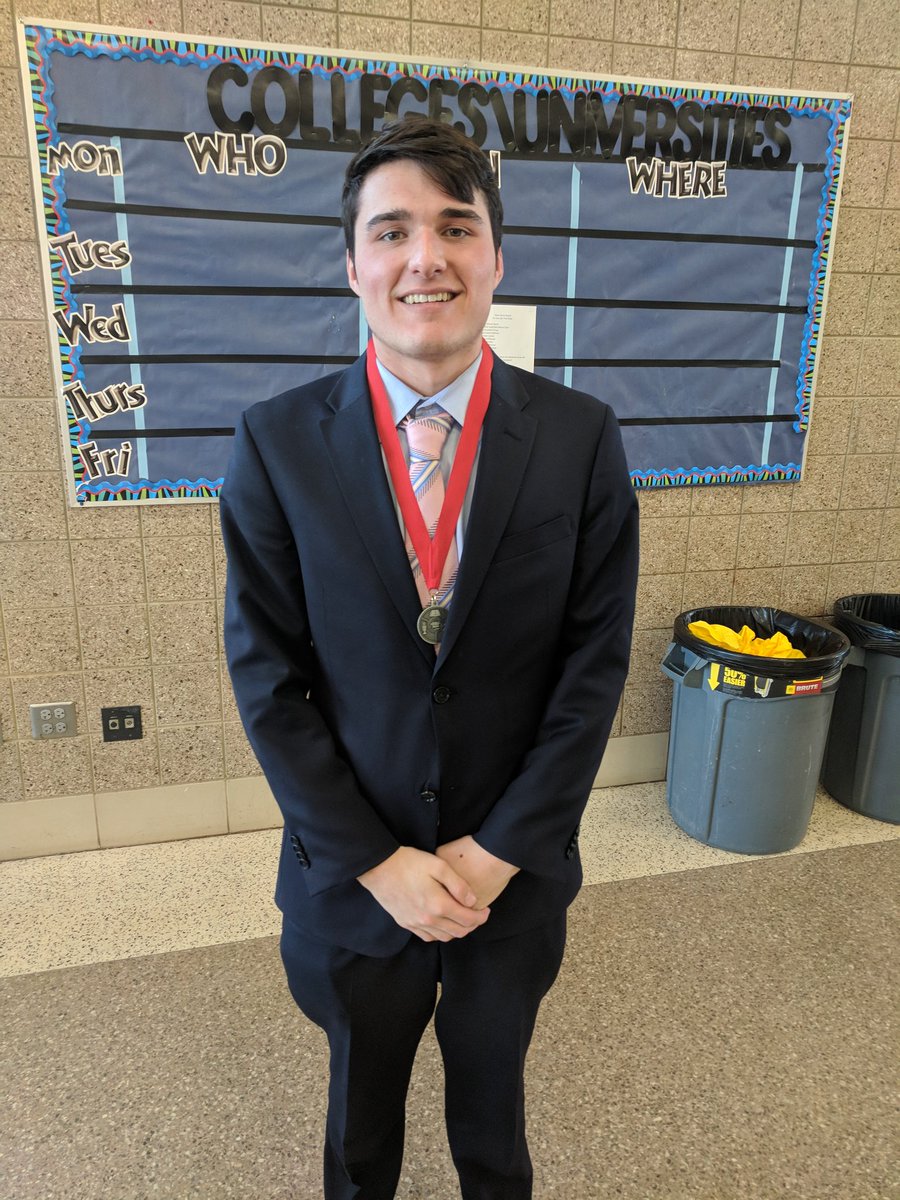 STCESpeechTeam's tweet photo. Congratulations to @StCharlesEast Junior Brendan Kempff for winning 2nd place in Extempraneous Speaking at the Upstate 8 Conference Tournament #saintspride https://t.co/iMAlabUMwf