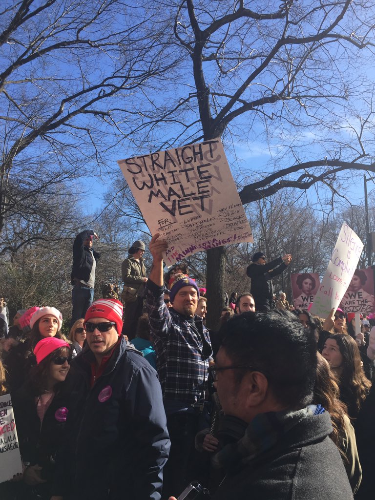 SarahScrogin's tweet photo. ❤️this guy!!! #NYCWomensMarch https://t.co/H3EtxHjuZ5