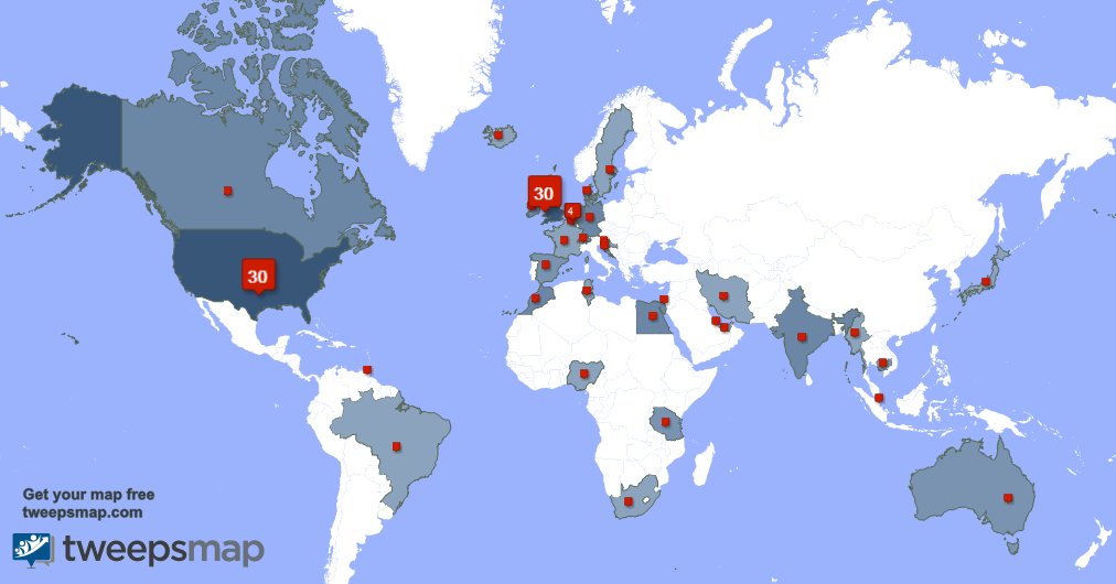 Fifabuddy2000's tweet photo. My followers are in USA(29%), UK.(29%)... Get your map too: https://t.co/hUEOrOkPzI https://t.co/jhh77qVOnR