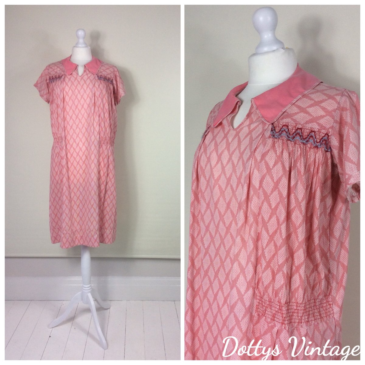 dottysvintage's tweet photo. Excited to share the latest addition to my #etsy shop: 1920s Cotton House Dress, UK Size 14, US Size 12 https://t.co/6Ly0ZgxYCQ #clothing #women #dress #pink #1920s #housedress #ukseller #vintage #daydress https://t.co/Er9yrLebeW