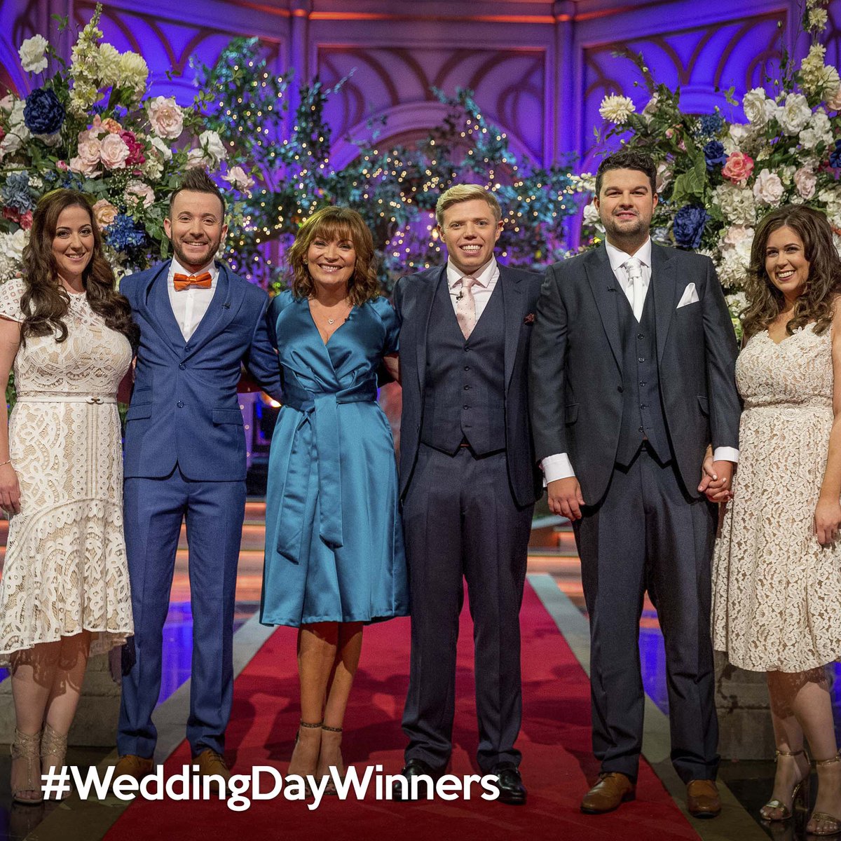 WDWinners's tweet image. Thanks again to our fantastic hosts @reallorraine @robbeckettcomic &amp;amp; @tomallencomedy and celeb guests, and congrats to all our lovely couples! See you again when we’re back in the springtime, you beautiful people you! #WeddingDayWinners bbc.co.uk/WeddingDayWinn…
