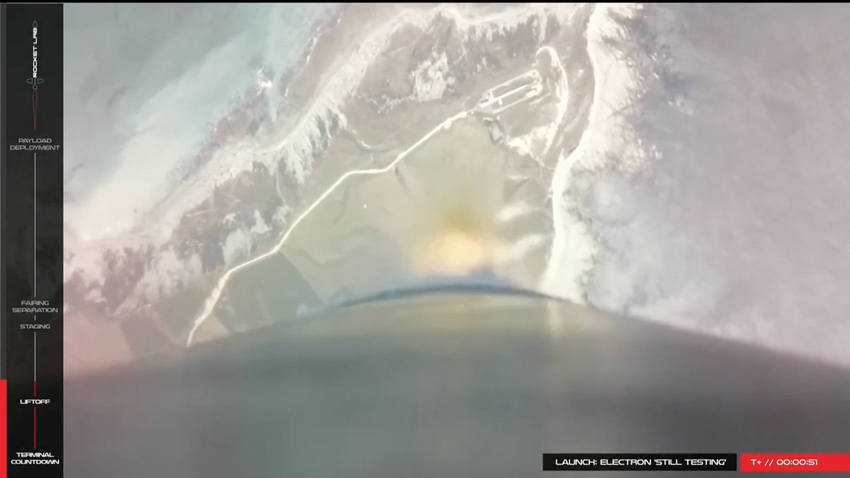 ShuttleAlmanac's tweet image. LIVE - LIFTOFF 7 of @RocketLab #Electron #StillTesting from New Zealand