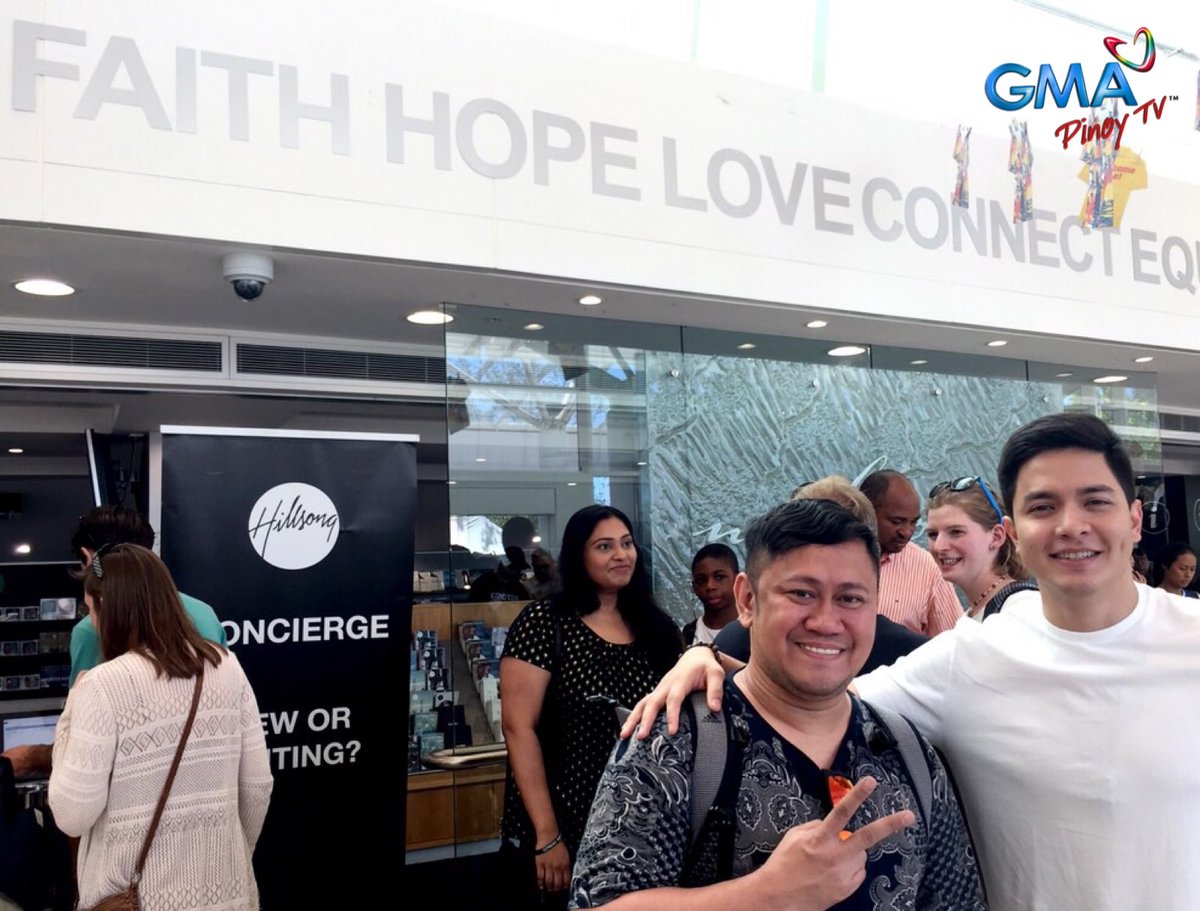 gmapinoytv's tweet photo. LOOK: @aldenrichards02 and @amazingbetong are attending the Sunday Service at the Hillsong Church, morning after their show in Sydney. 🙏🏻 #AldenRichardsLiveinSydney #GMAPinoyTV https://t.co/PbbpraY6pw