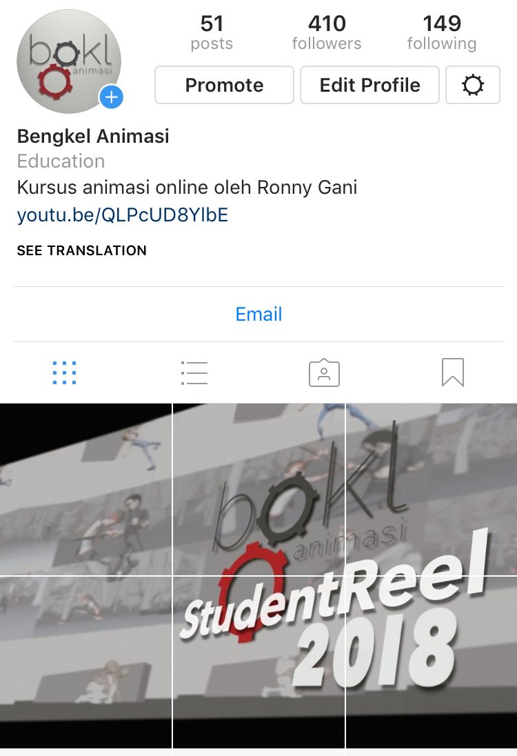 Halo Anak Bengkel, kami merilis student reel terbaru dari para murid kursus kami. Silahkan lihat linknya di instagram account Bengkel Animasi:
instagram.com/bengkelanimasi/