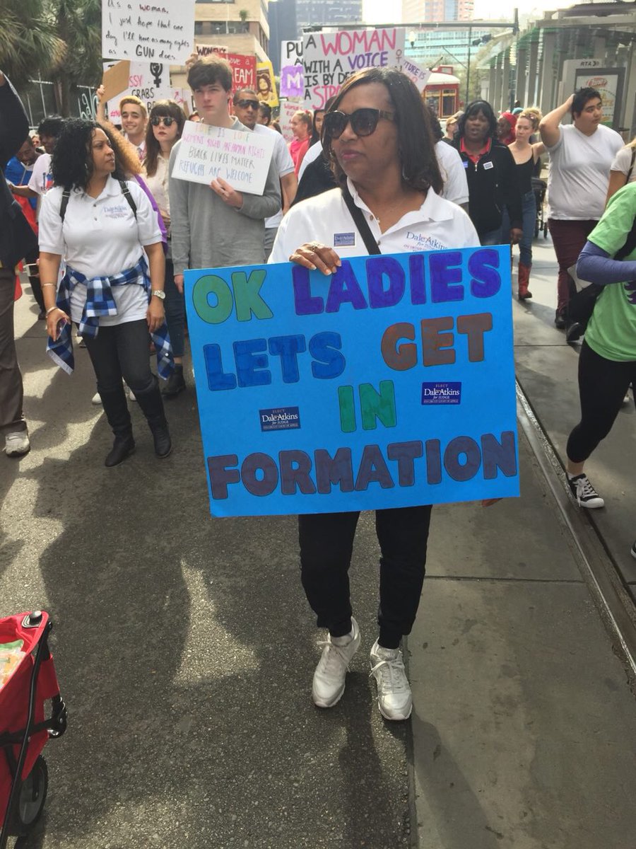 DATKINSFOR4TH's tweet photo. NewOrleans #WomensMarch2018
#DatkinsFor4th #TeamDNA 
WE CAN #DependOnDale
#OurArmyIsStrong 💪
#ItsInOurDNA https://t.co/Kh1AoGSDWO