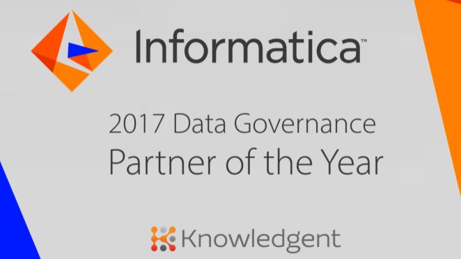 MDMGeek's tweet photo. Congratulations @Knowledgent for being named as @Informatica #DataGovernance Partner of the Year 2017 https://t.co/2iwGj8RUEd #MDM #DatQuality #partner https://t.co/YtwplRJbqA