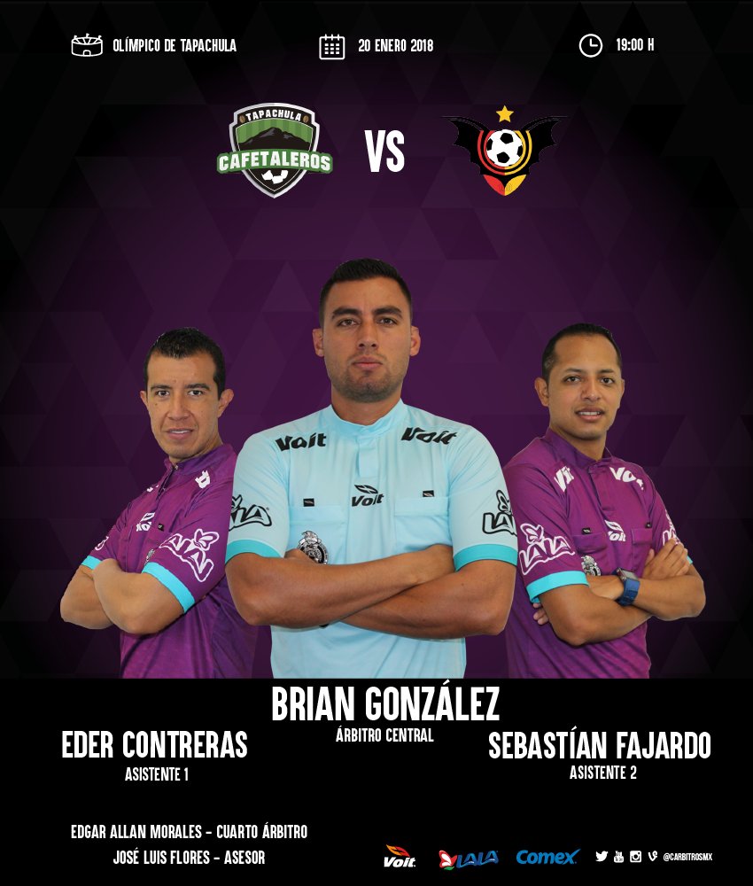 Designaciones arbitrales para los juegos de #AscensoMX del día de hoy.