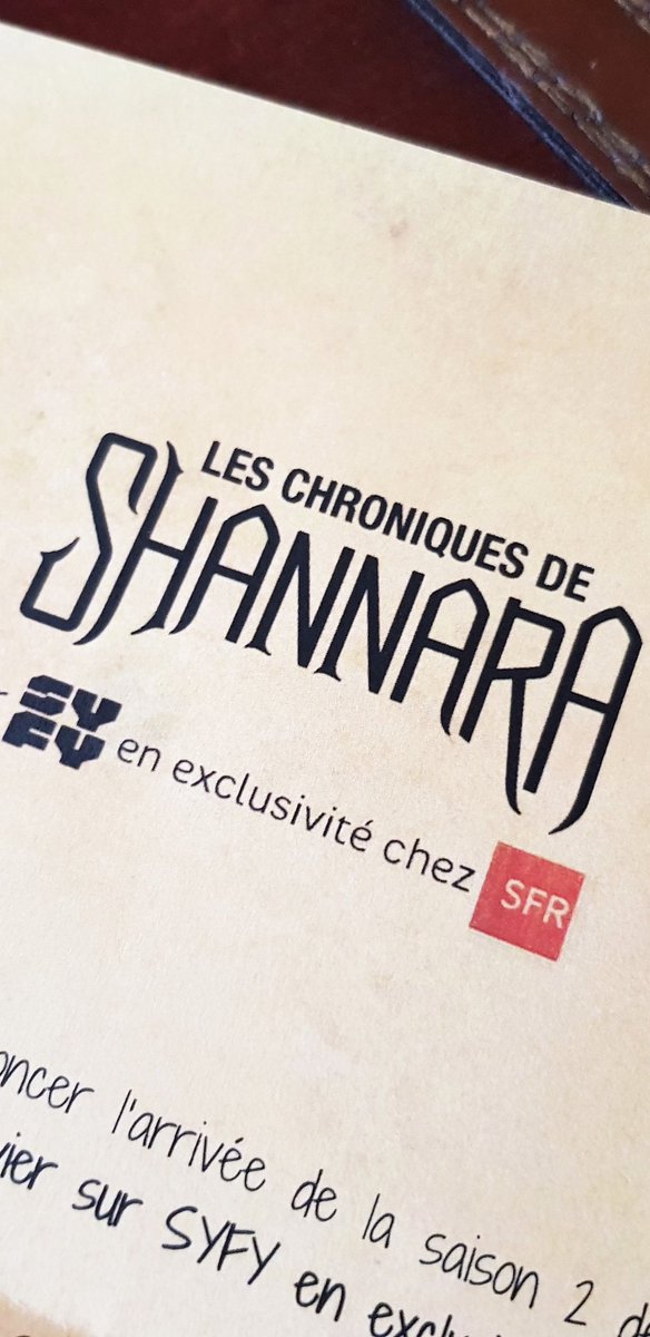 dressmegeekly's tweet photo. Et le fameux contenu ! Je vais pouvoir découvrir #LesChroniquesDeShannara 😀 D'ailleurs la S2 arrive sur Syfy le 23 janvier et son 1er ep est déjà disponible en avant-première sur la page Facebook SFR Play. Vous connaissiez cette série/saga d'heroic fantasy ? #buzzkit https://t.co/HtI0gVYJg4