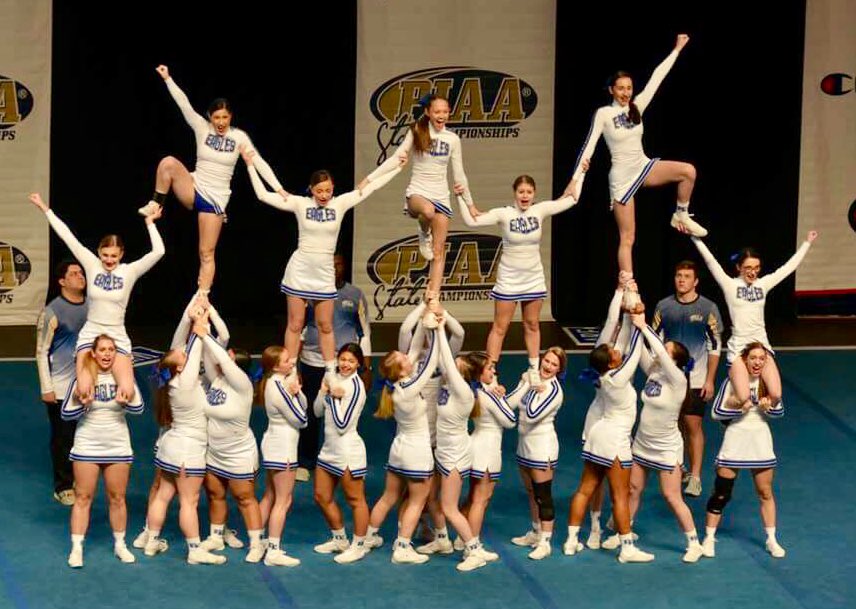 ExeterCheer's tweet photo. PIAA State Finalists!! So proud of these kids &amp; their fight this weekend! 💙 #WeAreExeter https://t.co/ihwFt0LZuI
