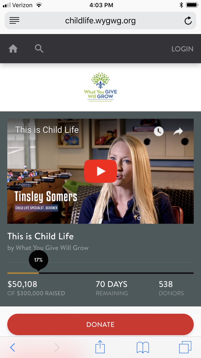 ITS OUR TURN LOUISIANA

After raising $200K+ for Minnesota...

WE HAVE NOW RAISED $50K FOR LOUISIANA 

childlife.wygwg.org
#WHODAT
#SAINTS 
#VIKINGS 
#SKOL