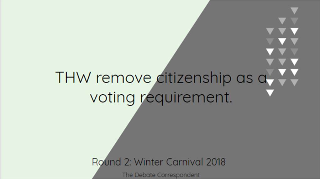 TheDebateC's tweet photo. Round 2 of Winter Carnival (set motion)! #debate #WinterCarnival #voting #citizenship https://t.co/R9Vmow1qr5