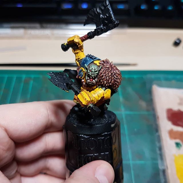 CascaradlDragon's tweet photo. WiP #Gurzag #shadespire #warhammer #aos #ageofsigmar #orc #blackorc #orruks #orco #orconegro #boardgames #wargames #wip #cdd #painting #miniatures https://t.co/gYtek1itZt