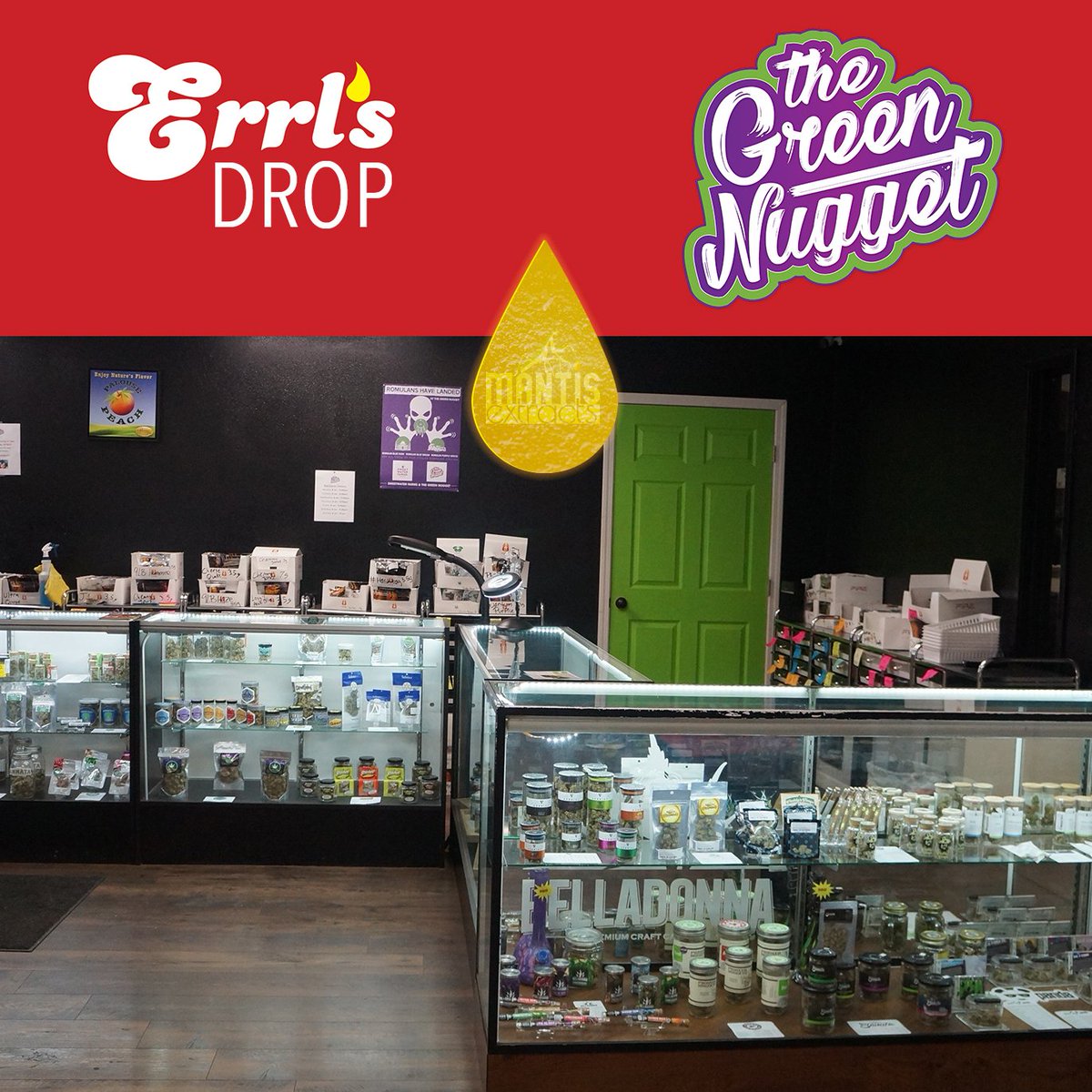 _errls's tweet image. Fresh drop at @TheGreenNugget_ in Spokane‼️ They picked up close to the entire #mantisextracts #mantisgardens product catalog. Come by and try the new #jackdawg by Mother Earth Farms or #cosmicdawg by @SkordMarijuana 🔥🔥🔥