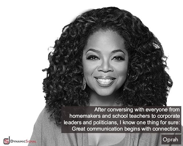 AmplifyTeams's tweet photo. From arguably the best communicator in today's world (who needs no introduction), communication comes down to connecting with other human beings. @oprah #WednesdayWisdom https://t.co/aDV46BRf3u https://t.co/9UhpE6EOik