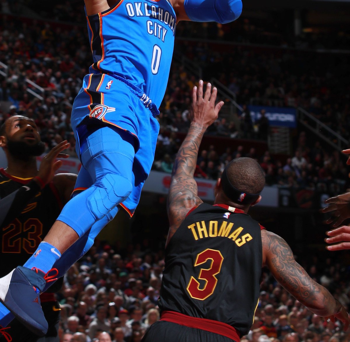 BR_NBA's tweet image. At least he’s got a hand up 😂