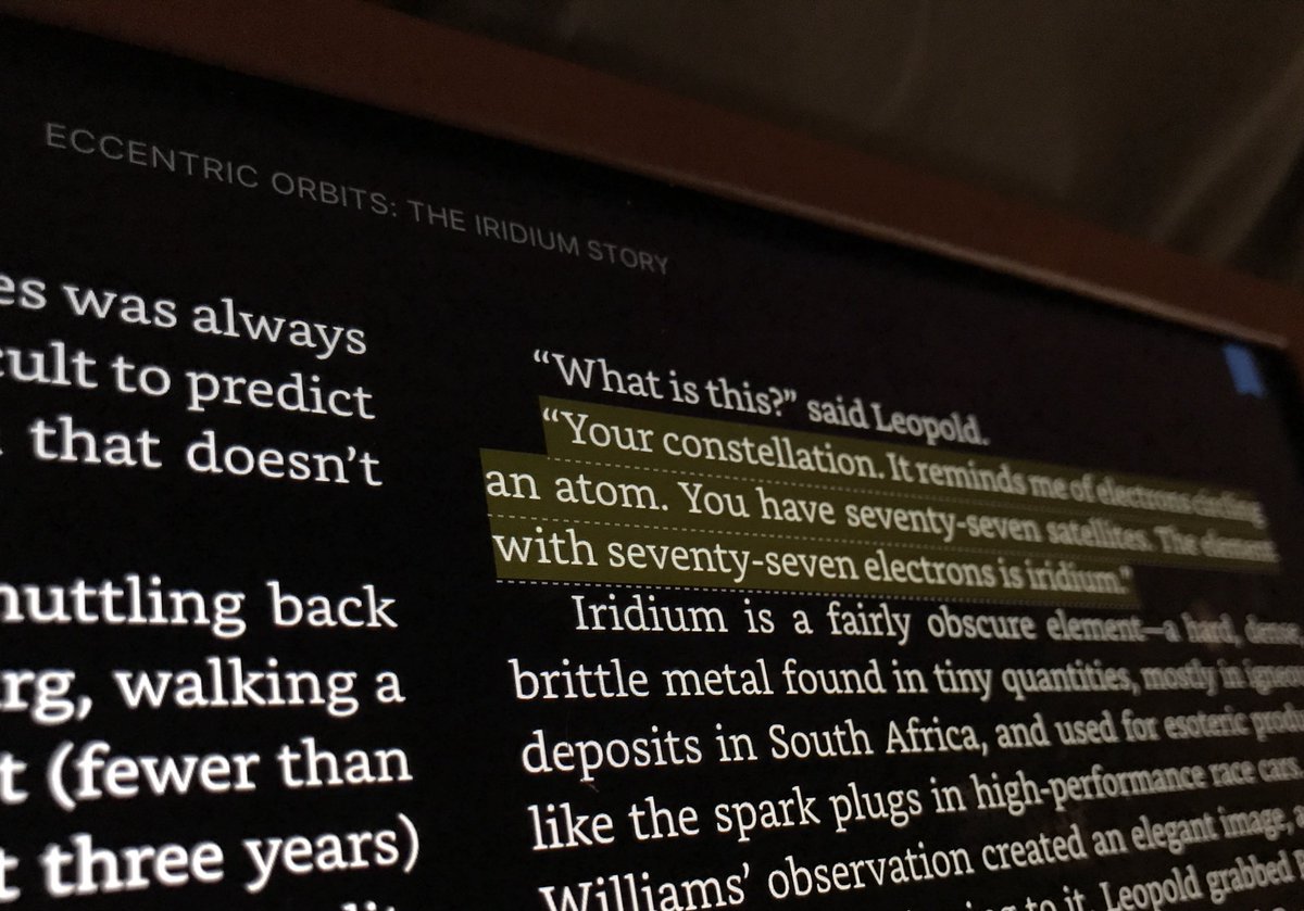 BenAdAstra's tweet photo. This is probably the most interesting course-required textbook I’ve ever had the pleasure of reading.  Looks like there’s still a little ways to go until I get to the @IridiumBoss sections.  #eccentricorbits #iridium @IridiumComm #space #satellites #spacex #falcon9 https://t.co/KrR1zsfgPy