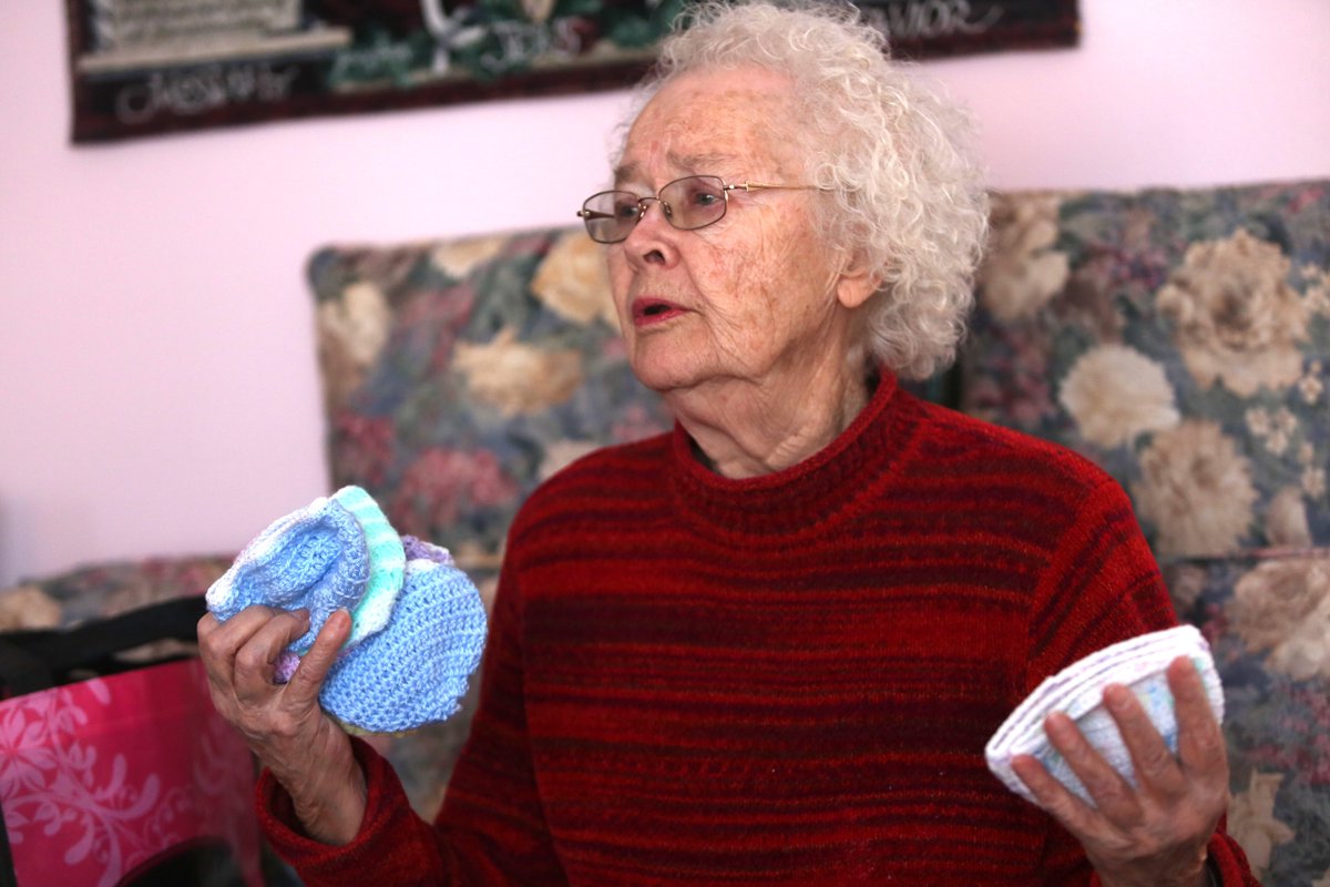 toledonews's tweet photo. The gift of warmth: 90-year-old Delta woman's hobby is making hats for newborns, the homeless. https://t.co/8IPcXoRNfy https://t.co/k5che63dyt