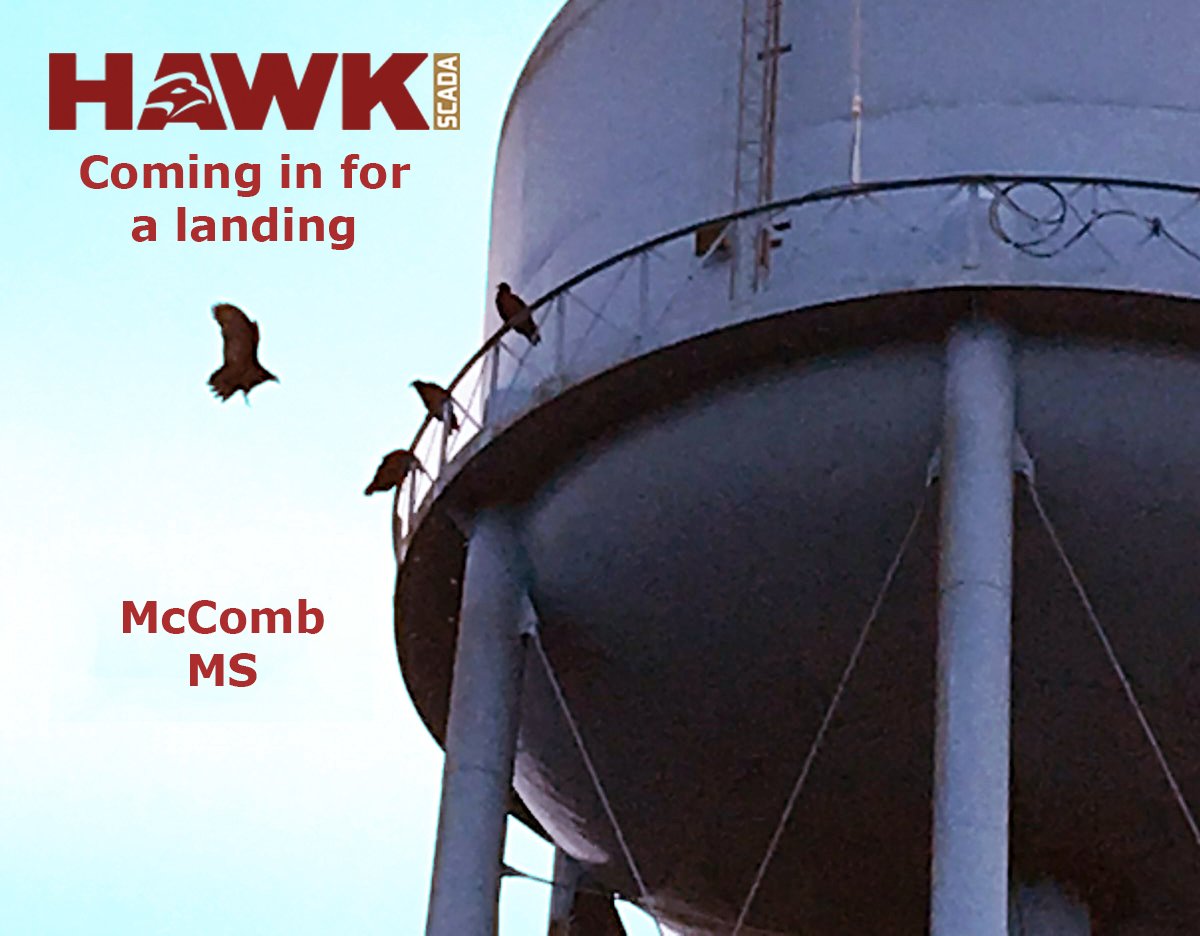 HawkScada's tweet photo. Hawk was seen coming in for a landing early this Saturday morning in McComb, MS, to work the team at Topisaw Creek Water Association. #fly #flight #picoftheday #photooftheday https://t.co/lkItUSj3z3