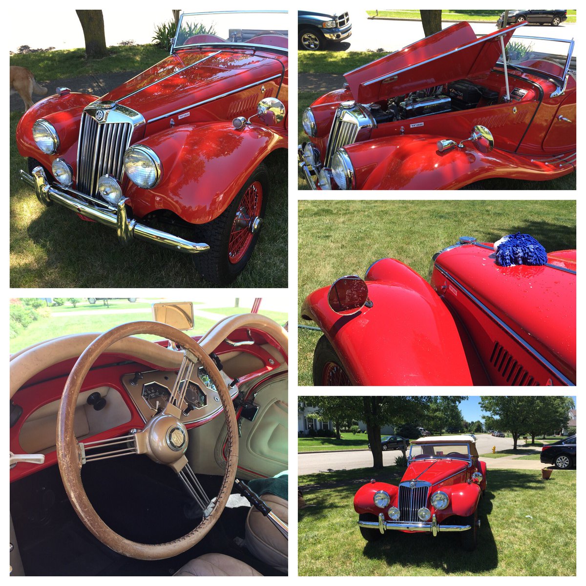 Watching the #BarrettJackson  auction live from Scottsdale. I’m enjoying all the gorgeous classic cars even more now that I have one of my own. #1954MG #TF1500  @Barrett_Jackson