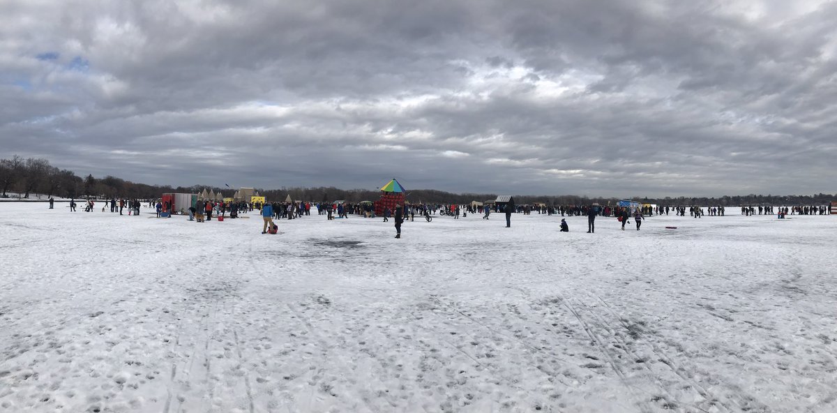 LeahBenoFox9's tweet photo. I’ll take 40 degree winter days like this everyday please. Thanks @ArtShanty for a great time. We’ll be back! #artshantyproject #mnheatwave https://t.co/J3Mi4mdTuF