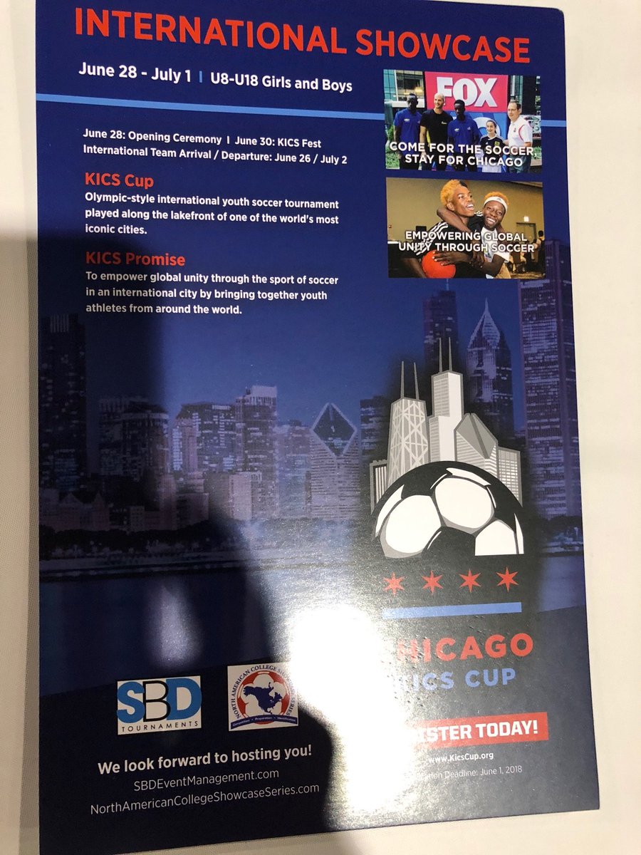 kicsfc's tweet photo. KICS International Showcase at the United Soccer Coaches convention this weekend! #KICScup #KICSinternationalshowcase #goKICS #chicagosoccer #NSCAA https://t.co/tyPGrlzw45