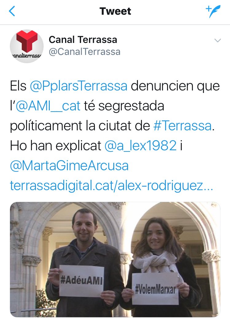 NNGGTerrassa's tweet photo. @Tabarnia_Pregon @AMI__cat @PSCTerrassa @Crak95166007 @Cs_Terrassa @a_lex1982 @jurasu1 @MarinaDuranLuna @JuntsXTabarnia Seguiremos luchando per la llibertat d'un poble!!!

@a_lex1982 
@PplarsTerrassa 
#TabarniaLliure
#AdéuAMI
#VolemMarxar https://t.co/vt1uD1mZb9