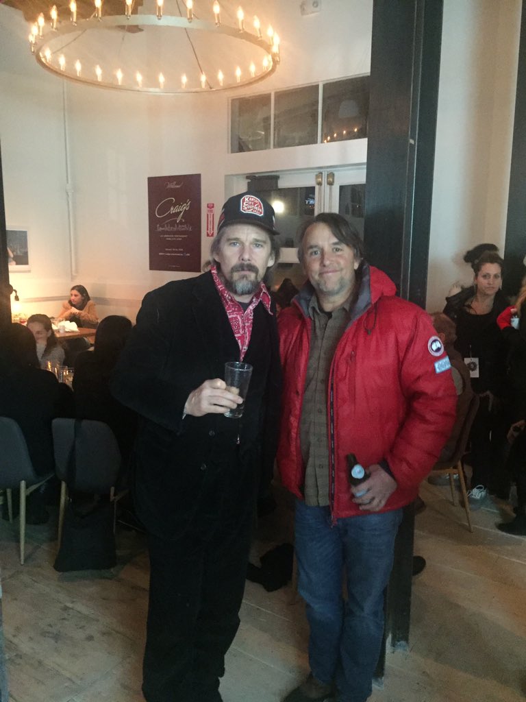 RaminSetoodeh's tweet image. Ethan Hawke and Richard Linklater at our @Variety party for 'Blaze.' #Sundance2018