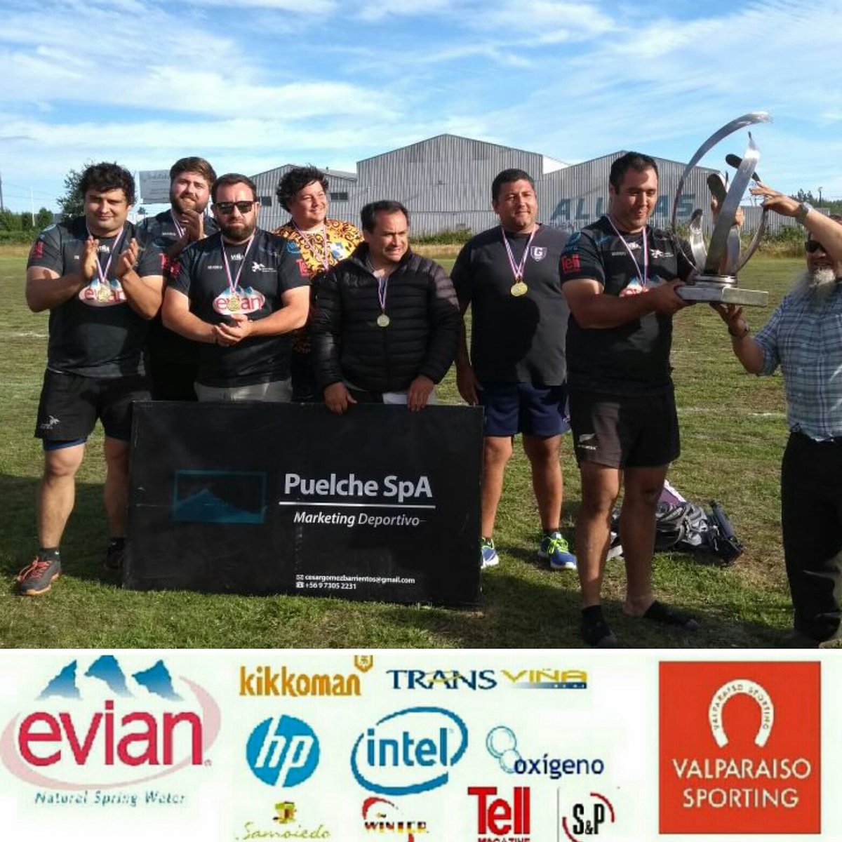 SportingRugby's tweet photo. Seven de gordos de @muniptovaras organizado por @rugbyjabalies_puertovaras SPORTING BICAMPEON!!! Excelente participación de los gordos, gracias por la invitación y gran día en el #sur
#vamosalclub por que #sportingesmás
#rugbyforward #seven lentos #sevendegordos
@Rugbiers_ https://t.co/JyBHCwZc1q