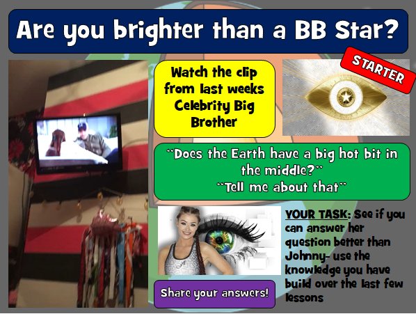 Are you brighter than a #CBB star? Inspired by comments from Jess Impiazzi this week on the structure of the Earth! #Year7 #Tectonics #NaturalHazards #geography #teacher
