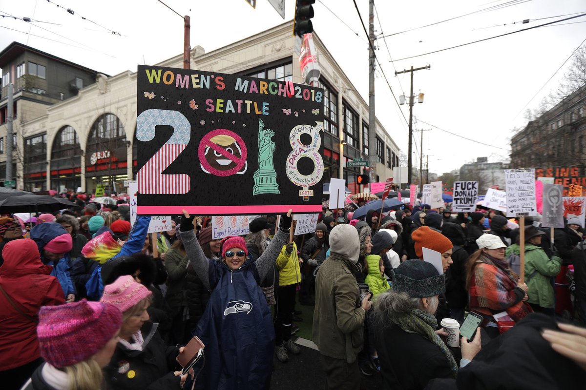 ABC7's tweet photo. PHOTOS: Women's marches across the country https://t.co/vJPXclWFgB https://t.co/auZY0Zl2Z3