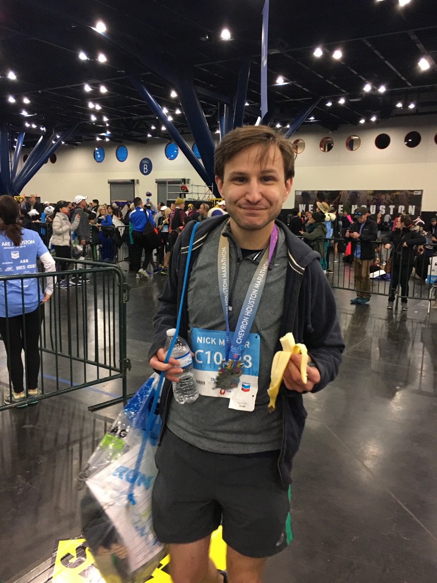 hijknlmop's tweet photo. Thanks @TheDumbbells, your podcast inspired me to focus on my fitness and kept me company on long runs.  Last week I finished my first marathon. #picproof https://t.co/L6C3P5V3S6