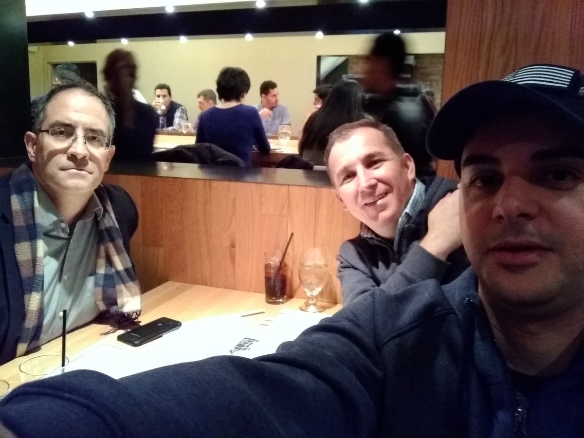 #BSidesNYC earlier today - well-earned lunch for <a href="/enSiloSec/">enSilo, a Fortinet company</a> SEs and one threat lab <a href="/p4r4n0id_il/">P Zero</a>...Go east team!