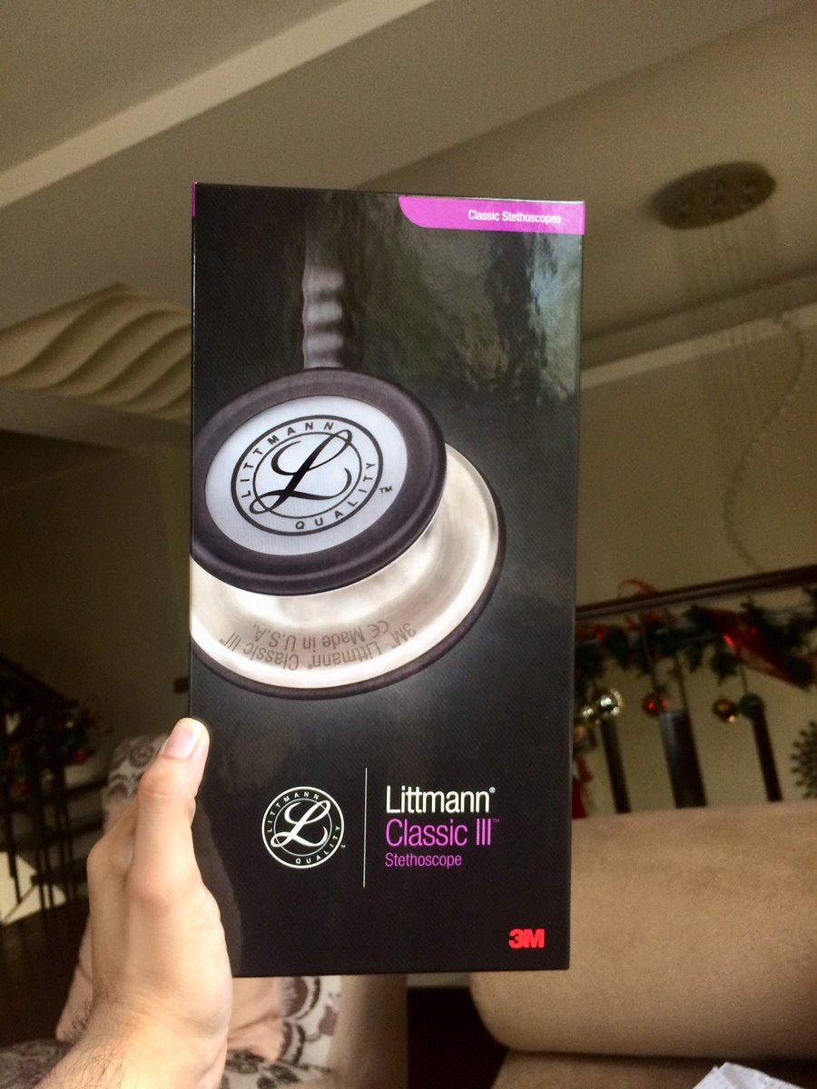 brucebill's tweet photo. Yey! My order has finally arrived! Basic #ClassicIII for beginners. #Littmann #CIII #SmokeBlack #BlackEdition #Steth https://t.co/xRJPMz8xu5