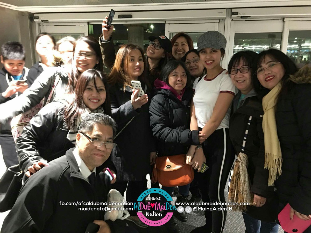 MaineAlden16's tweet photo. Thanks Meng for the photo op for our AlDub|MaiDen Nation members in Toronto @maiden16_tor 😊

Ingat kayo sa byahe!

@mainedcm @MBUycoco @ramsdavid 

#MAINEforMAC https://t.co/PKxo0g7Nvv