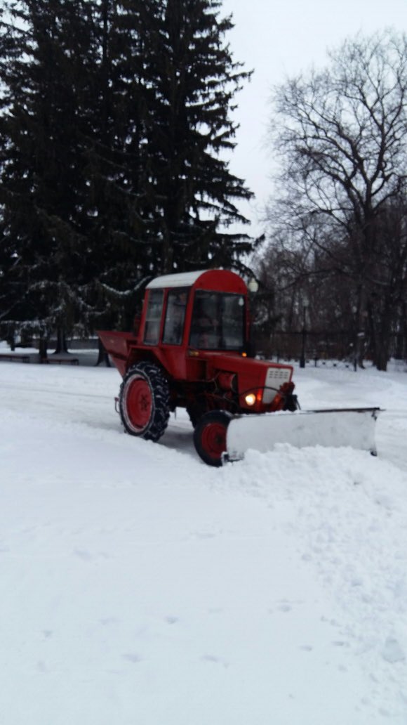 Ночной снегопад только закончился, а в парке все аллеи уже убраны! И мы ждём наших посетителей!