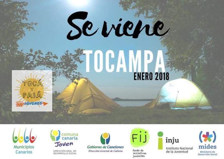 TyP_jovenes's tweet photo. Empiza la cuenta regresiva... #TOCAMPA 6DÍAS @inju_uy @canelonesjoven https://t.co/9XQp8x7ZTm