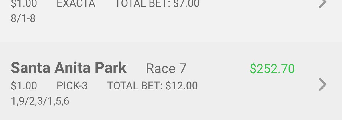 Derbyserge's tweet photo. @horseflynawall We both made money on him tonight ๐ #smallticket ๐ https://t.co/UZqe9KnAoQ
