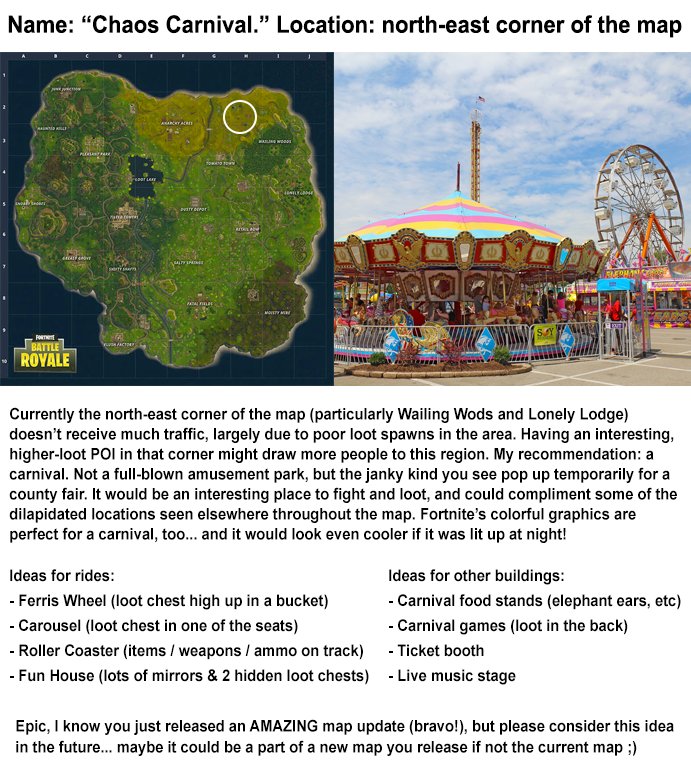 O Xrhsths Fortnite News Sto Twitter Idea Chaos Carnival As A Potential Fortnite Map Area Fortnite Fortnitebattleroyale Credit Reddit Rhythmrunner Https T Co P7j8mtpts1 Carnival Rides Fortnite Locations Carnival Rides Fortnite Locations O Xrhsths Fortnite News Sto Twitter Idea Chaos Carnival As A Potential Fortnite Map Area Fortnite Fortnitebattleroyale Credit Reddit Rhythmrunner Https T Co P7j8mtpts1