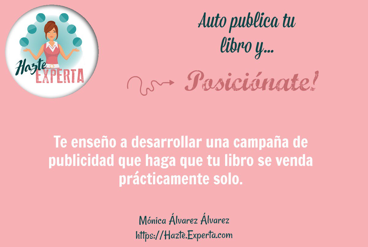 HazteExperta's tweet photo. #AUTOPUBLICATULIBROYPOSICIÓNATE
#HazteExperta #MónicaÁlvarezÁlvarez https://t.co/7pVDjcSjS7