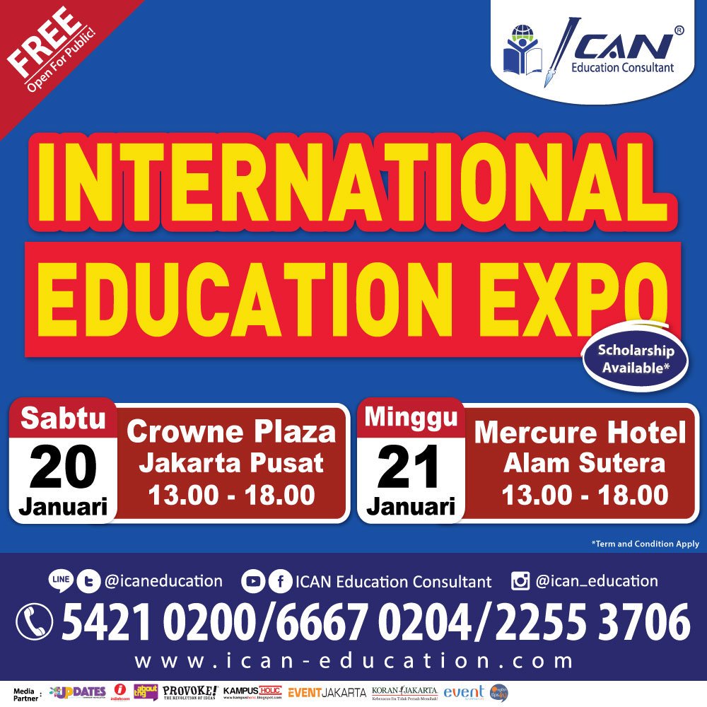 BeasiswaIndo's tweet photo. Dapatkan beragam spesial promo &amp; #Beasiswa pd saat pendaftaran kuliah di #event #InternationalEducationExpo2018. Cek: https://t.co/whKfxTTgQ7 https://t.co/ZMBf7lN6eQ